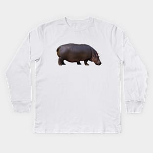 Big Hippopotamus Kids Long Sleeve T-Shirt